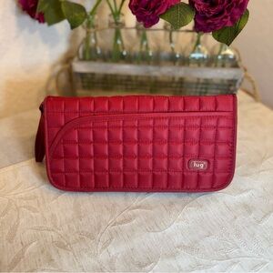 Lug Red Tango RFID travel passport quilted wallet.